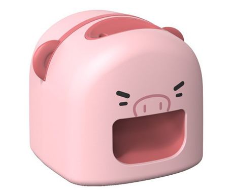 Машина за белене на семки, Flippy, Мини отварачка, Модел прасенце, USB зареждане, 9.7x10x8.6 см, Розов
