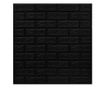 Sada 10 3D tapetových desek, Flippy, 70 x 77 cm, tloušťka 3 mm, z polyetylenu, model cihla, pokrytá plocha 5,3 m², černá