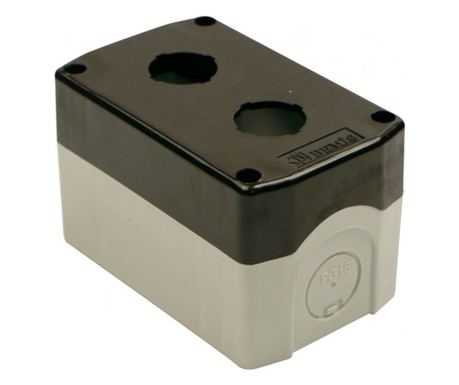 Plastična škatla za 2 gumba Bemis BT3-2000-0002, IP44, črna