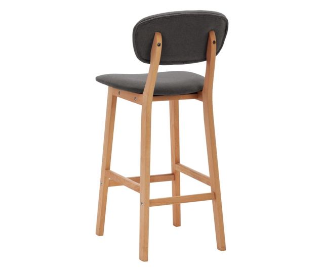 Barski stoli, 2 kosa, temno siva, blago