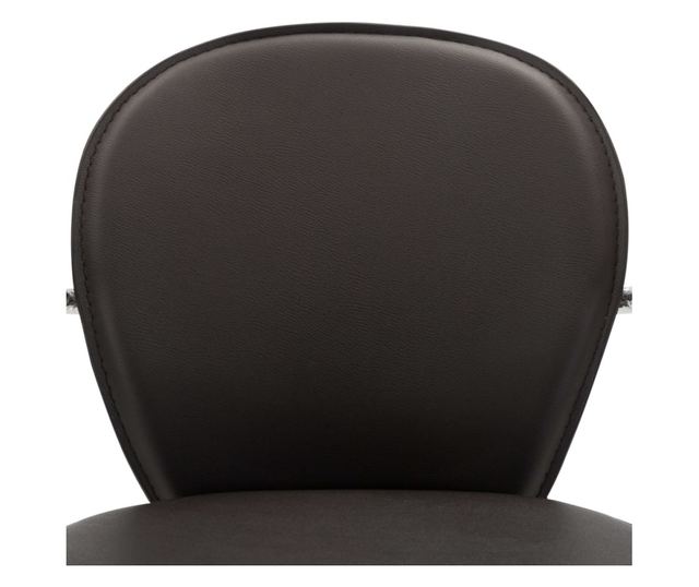 Barski stoli z naslonjali za roke, 2 kosa, rjavo umetno usnje