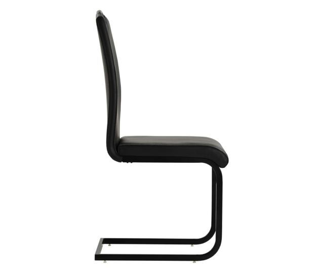 Konzolne kuhinjske stolice, 4 kosi, črne, umetno usnje