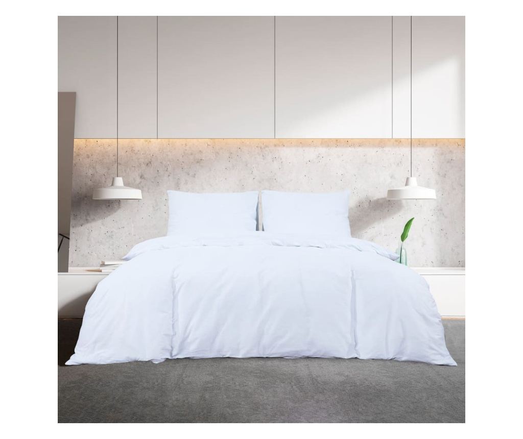 Комплект завивки, бял, 140x200 см, микрофибър - 3