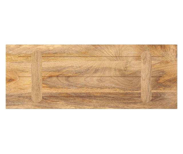 tömör mangófa téglalap alakú asztallap 80x20x2,5 cm