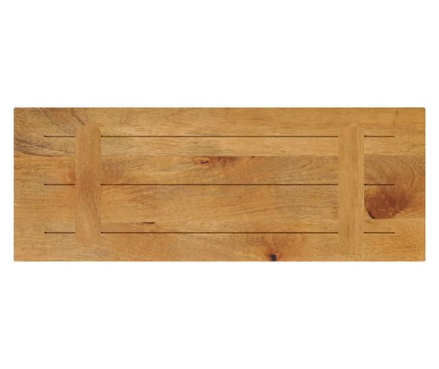 tömör mangófa téglalap alakú asztallap 80x30x3,8 cm