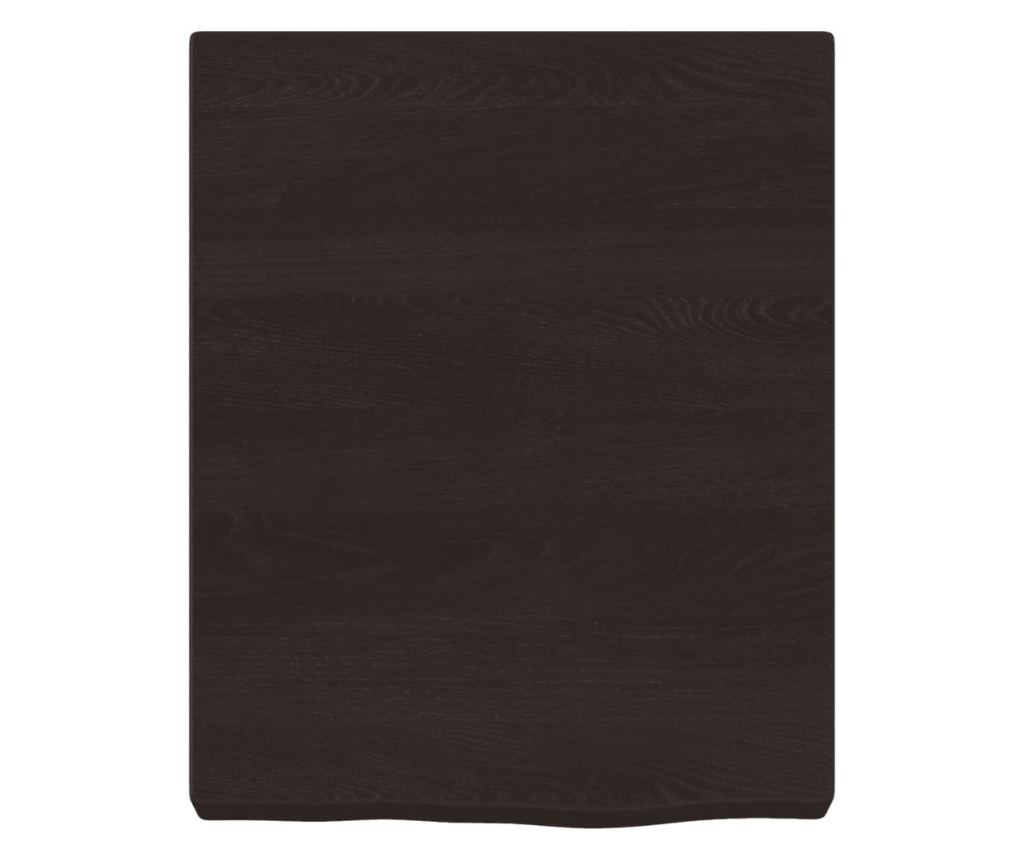 Sötétszürke falpolc 40x50x6 cm tömör, pácolt tölgyfa - 3