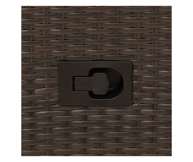 3 részes barna polyrattan bisztrógarnitúra párnákkal