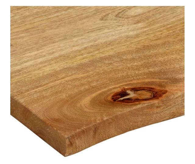 tömör mangófa természetes élű asztallap 100 x 80 x 2,5 cm
