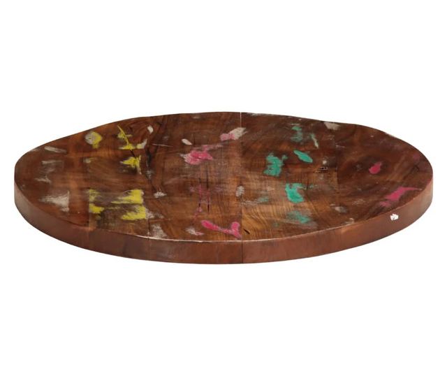 tömör újrahasznosított fa kerek asztallap Ø70 x 3,8 cm