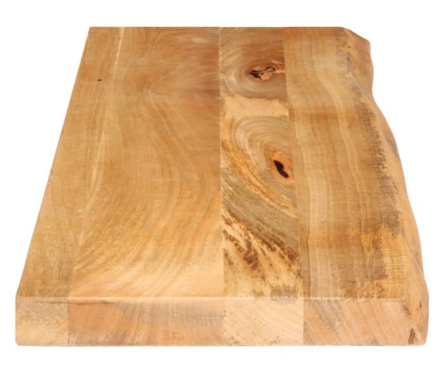 tömör mangófa természetes élű asztallap 120 x 30 x 2,5 cm