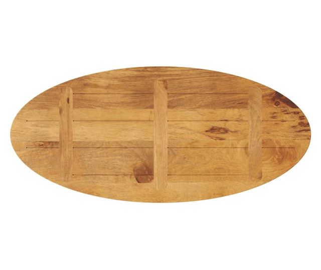 tömör nyers mangófa ovális asztallap 90 x 40 x 3,8 cm