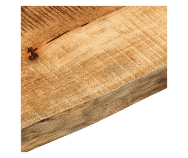 tömör nyers mangófa természetes élű asztallap 140 x 30 x 2,5 cm