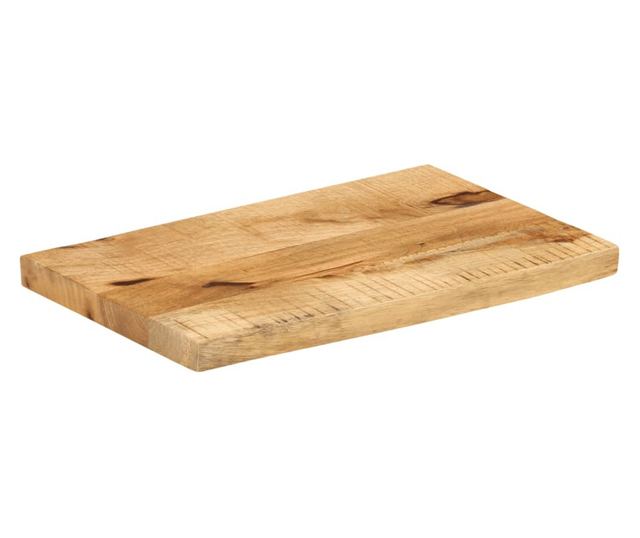 tömör nyers mangófa természetes élű asztallap 40 x 20 x 3,8 cm