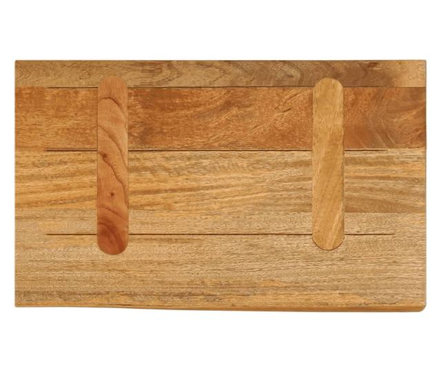 tömör mangófa természetes élű asztallap 50 x 20 x 3,8 cm