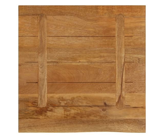 tömör mangófa természetes élű asztallap 60 x 60 x 2,5 cm