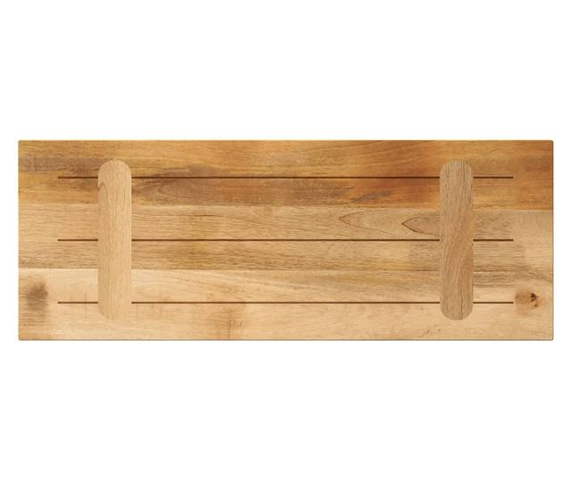 tömör nyers mangófa téglalap alakú asztallap 90x20x2,5 cm