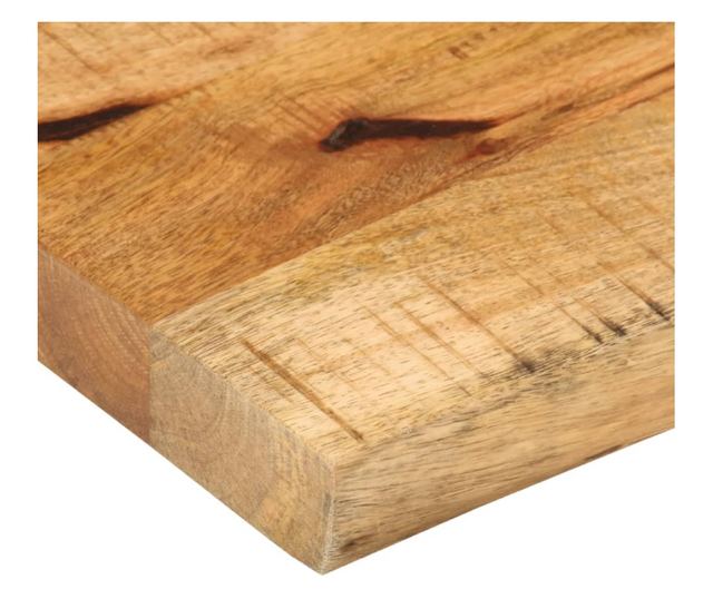 tömör nyers mangófa természetes élű asztallap 140 x 30 x 2,5 cm