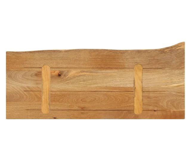 tömör mangófa természetes élű asztallap 70 x 20 x 2,5 cm