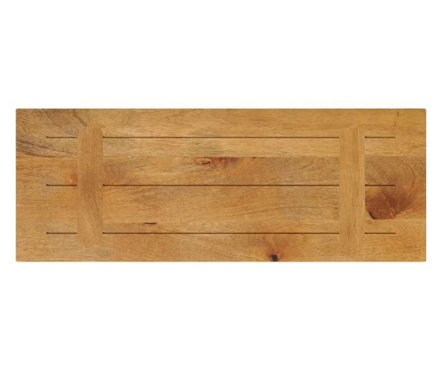 tömör mangófa téglalap alakú asztallap 80x20x2,5 cm