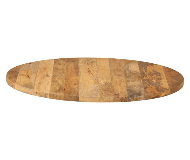 tömör mangófa kerek asztallap Ø90 x 3,8 cm