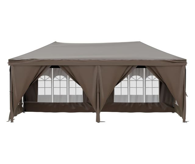 tópszínű összecsukható rendezvénysátor oldalfalakkal 3 x 6 m