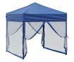 kék összecsukható rendezvénysátor oldalfalakkal 2 x 2 m