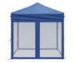 kék összecsukható rendezvénysátor oldalfalakkal 2 x 2 m
