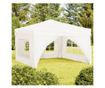 fehér összecsukható rendezvénysátor oldalfalakkal 3x3 m