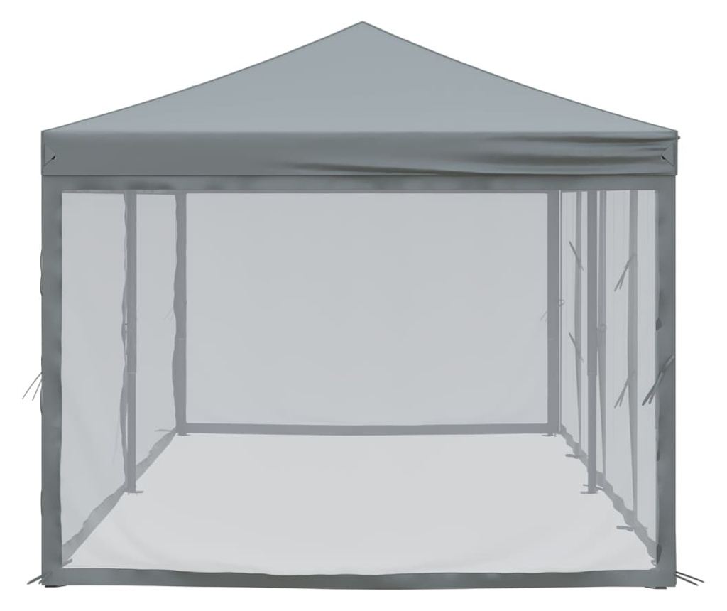 antracitszürke összecsukható partisátor oldalfalakkal 3x6 m - 4