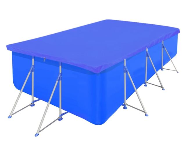 négyszögletes PE medencetakaró 90 g/m² 394 x 207 cm