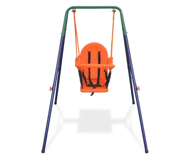 narancssárga hintakészlet biztonsági övvel totyogósoknak