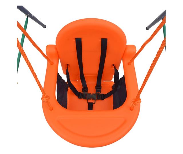 narancssárga hintakészlet biztonsági övvel totyogósoknak