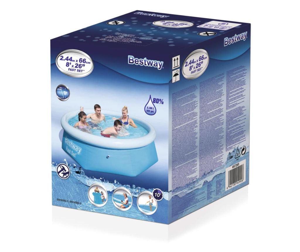 Fast Set 57265 kerek felfújható fürdőmedence 244 x 66 cm - 3