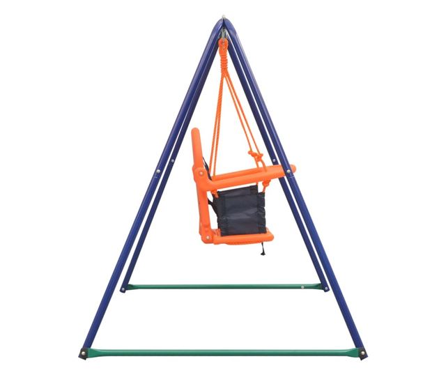 narancssárga 2 az 1-ben egyszemélyes hinta és totyogó hinta