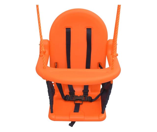 narancssárga 2 az 1-ben egyszemélyes hinta és totyogó hinta