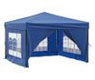 kék összecsukható rendezvénysátor oldalfalakkal 3x3 m thumbnail 3