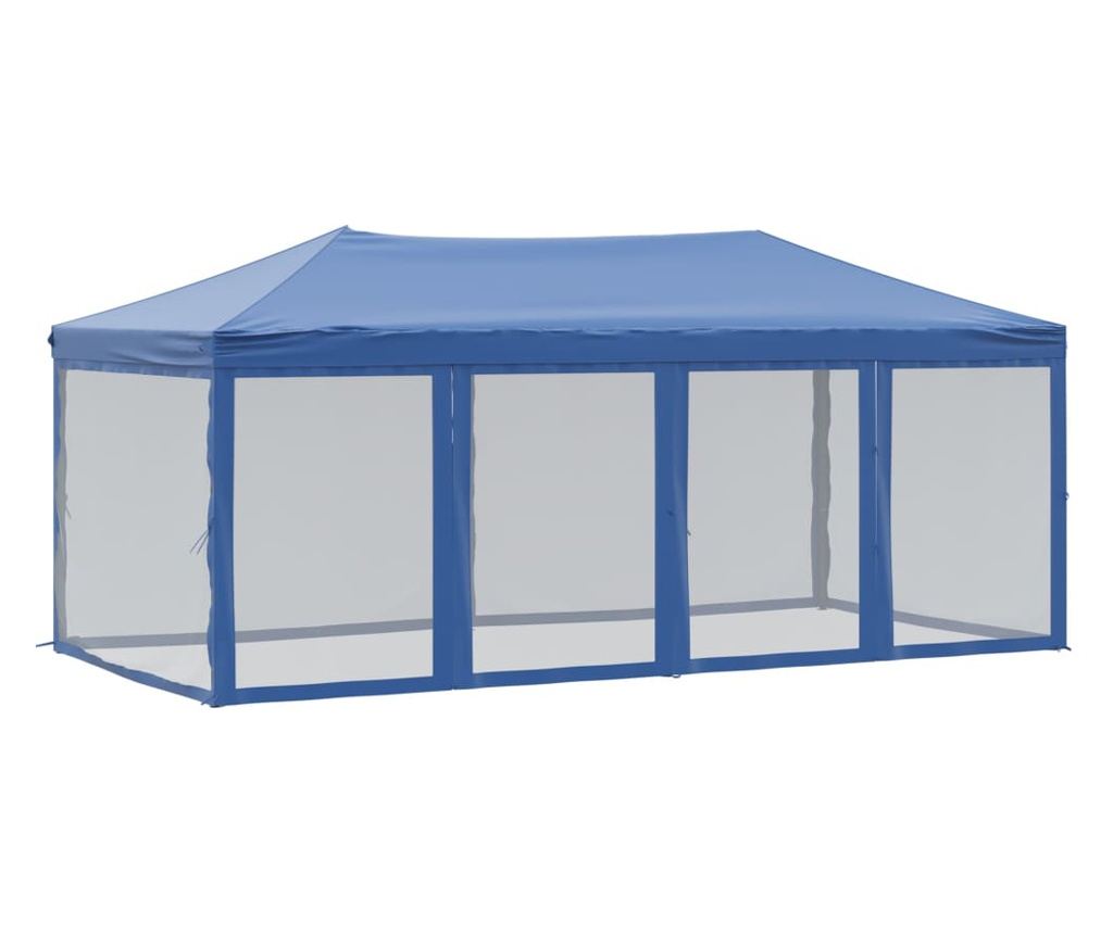 kék összecsukható rendezvénysátor oldalfalakkal 3x6 m - 2