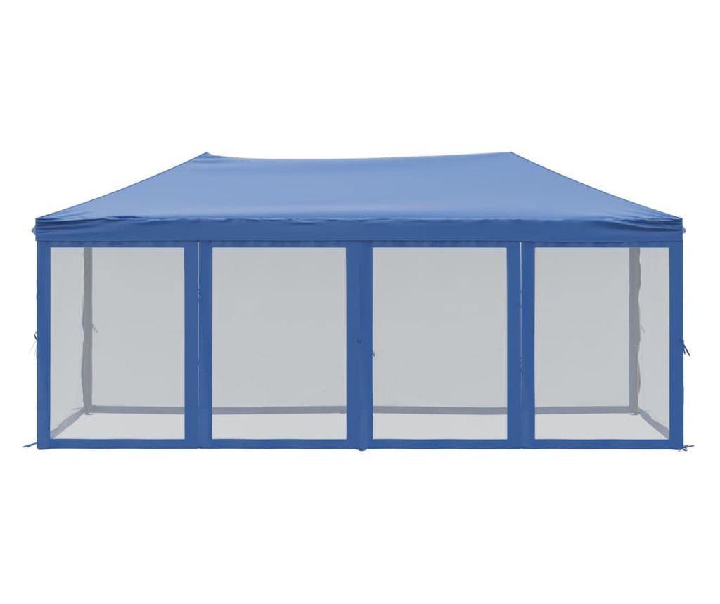 kék összecsukható rendezvénysátor oldalfalakkal 3x6 m - 3