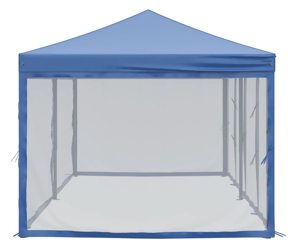 kék összecsukható rendezvénysátor oldalfalakkal 3x6 m - 4