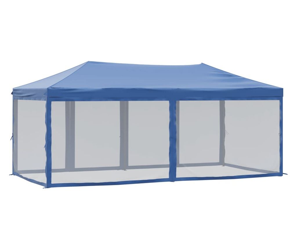 kék összecsukható rendezvénysátor oldalfalakkal 3x6 m - 5