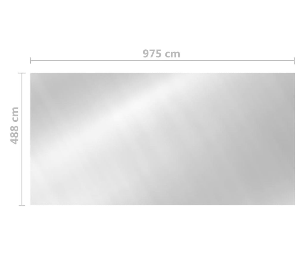 ezüst polietilén medencetakaró 975 x 488 cm - 5