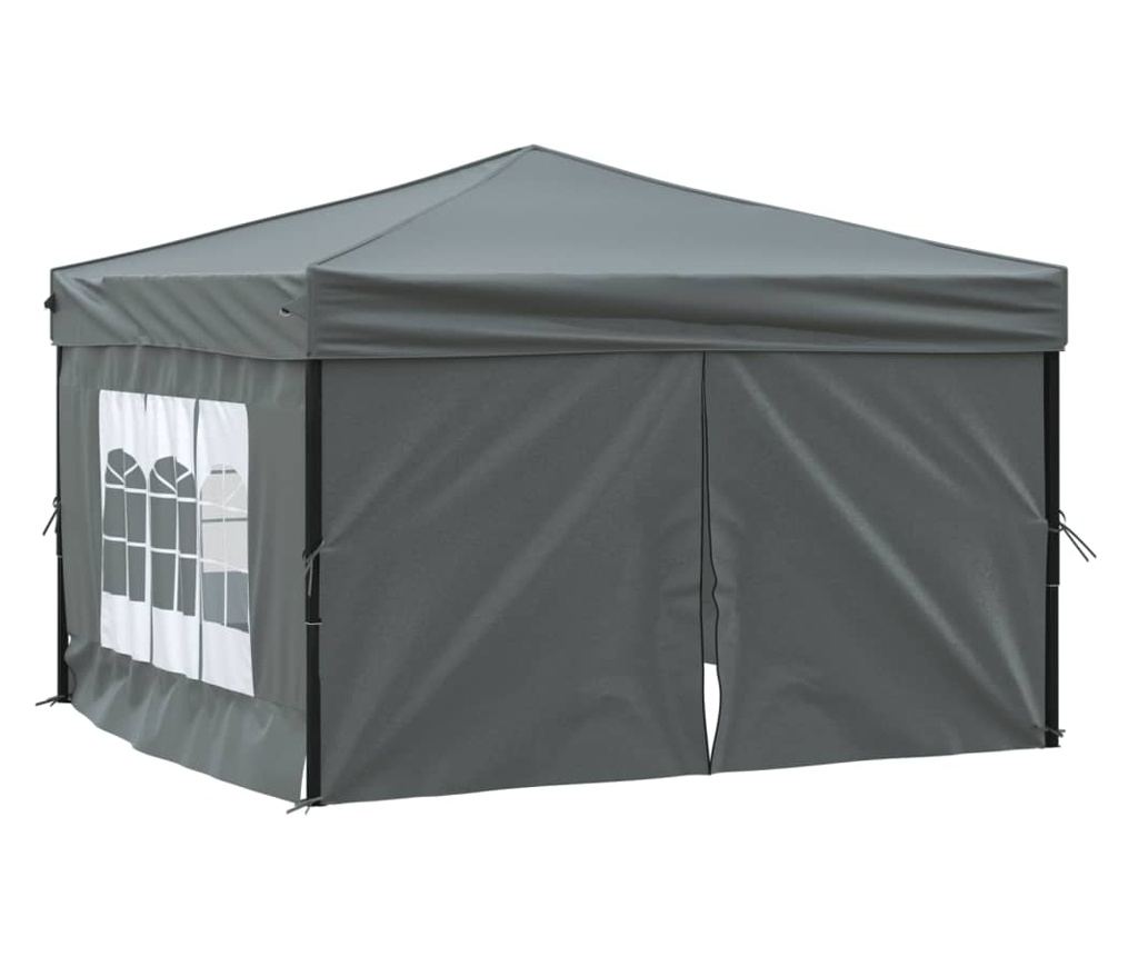 antracit összecsukható partisátor oldalfalakkal 3x3 m - 2