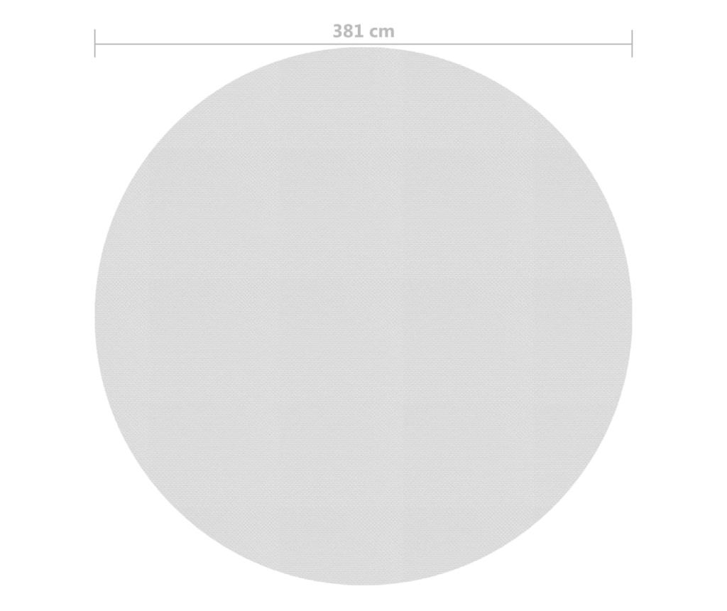 szürke napelemes lebegő PE medencefólia 381 cm - 4