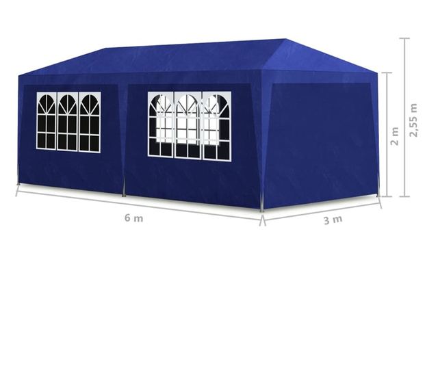 kék partisátor 3 x 6 m