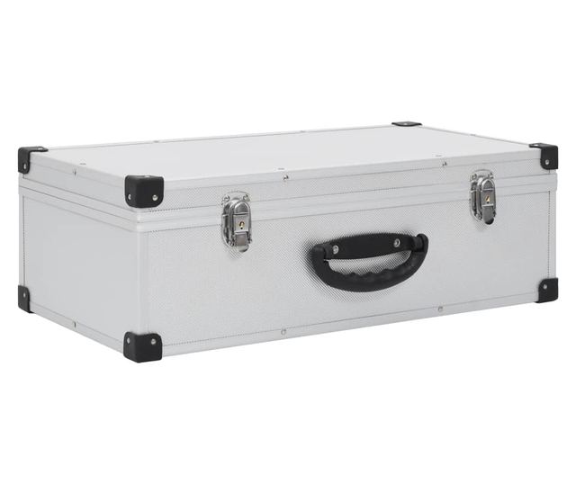 80 db-os ezüstszínű alumínium és ABS CD-tartó