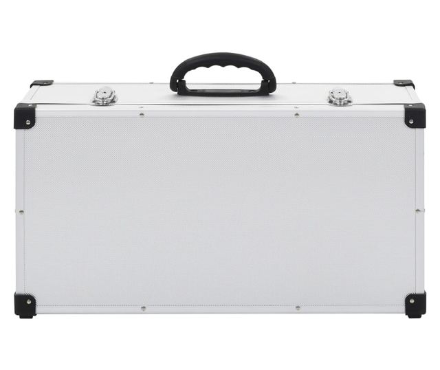 80 db-os ezüstszínű alumínium és ABS CD-tartó