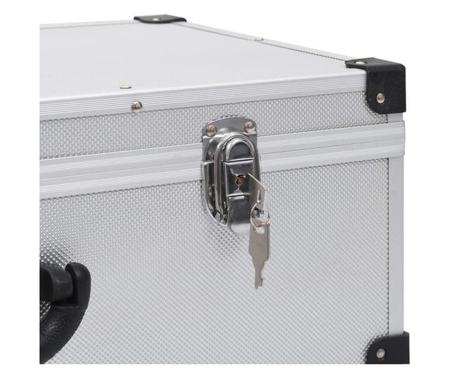 80 db-os ezüstszínű alumínium és ABS CD-tartó