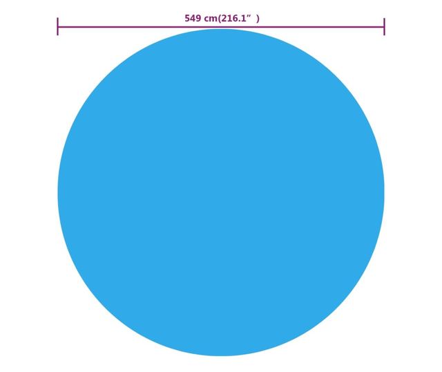 Kerek medence borító 549 cm PE kék