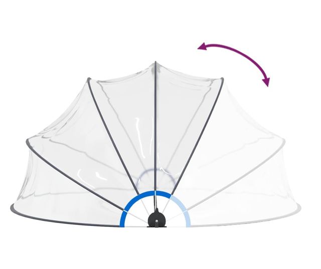 medencekupola 440 x 220 cm