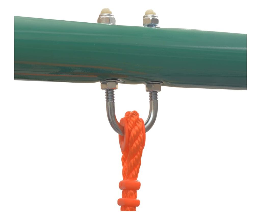 narancssárga kerti hintakészlet csúszdával és 3 üléssel - 3